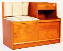 REMPLOY FURNITURE - MID CENTURY TEAK WOOD TELEPHONE TABLE