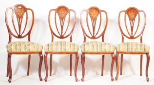 MATCHING GROUP OF FOUR EDWARDIAN STYLE DINING CHAIRS