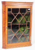 19TH CENTURY GEORGE III OAK ASTRAL GLAZED CORNER CABINET