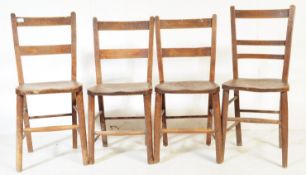 COLLECTION OF FOUR ELM & BEECH CHAIRS