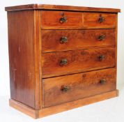 VICTORIAN 19TH CENTURY WALNUT CHEST OF DRAWERS