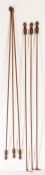 COLLECTION OF EDWARDIAN 1900S MAHOGANY CURTAIN POLES