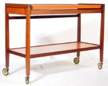 BRITISH MODERN DESIGN - MID CENTURY TEAK WOOD TROLLEY
