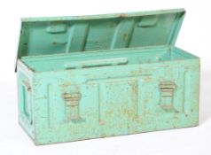 1950S MINT GREEN METAL MILITARY AMMUNITION CASE