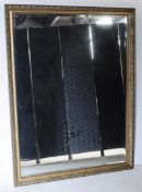 VINTAGE 20TH CENTURY GILT GESSO OVER MANTEL MIRROR