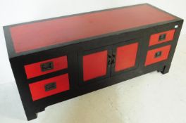 20TH CENTURY CHINESE ORIENTAL PAINTED SIDEBOARD