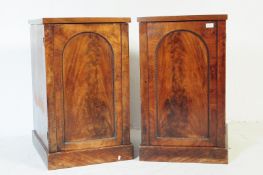 PAIR OF 19TH CENTURY REGENCY MAHOGANY PEDESTAL CABINETS