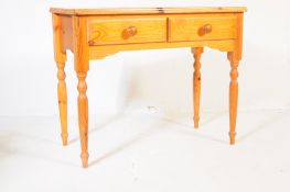VINTAGE 20TH CENTURY PINE WRITING HALL SIDE TABLE