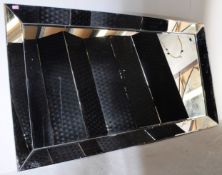 LARGE CONTEMPORARY DESIGNER WIDE BEVELLED & FRAMED MIRROR