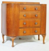 MID 20TH CENTURY ART DECO WALNUT VENEERED CHEST OF DRAWERS