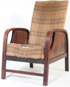 VINTAGE 20TH CENTURY ART DECO RECLINING ARMCHAIR