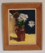 VINTAGE STILL LIFE OIL ON BOARD PAITNING - M. SEWARD