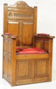 OLD CHARM LIMITED EDITION OAK DOOMSDAY THRONE CHAIR