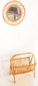 ITALIAN MODERN DESIGN - BAMBOO MAGAZINE RACK & WALL MIRROR