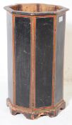EARLY 20TH CENTURY HEXAGONAL PAINTED STICK STAND