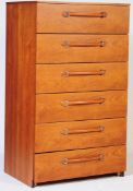 MID 20TH CENTURY TEAK TALLBOY CHEST OF DRAWERS