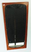 MID 20TH CENTURY DANISH TEAK HANGING WALL MIRROR