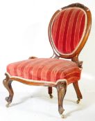 19TH CENTURY VICTORIAN SPOON BACK NURSING CHAIR