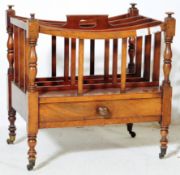 VICTORIAN CARVED WALNUT CANTERBURY MAGAZINE RACK