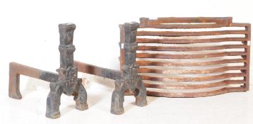 VICTORIAN 19TH CENTURY CAST IRON FIRESIDE GRATE