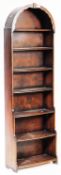 20TH CENTURY TALL MAHOGANY DUTCH OPEN WINDOW BOOKCASE