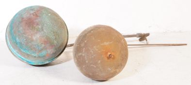 TWO RETRO 20TH CENTURY WATER TANK FLOW STOPPING DEVICES