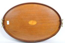 EDWARDIAN MAHOGANY INALID BUTLERS SERVING TRAY