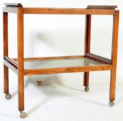 BRITISH MODERN DESIGN - MID CENTURY TEAK WOOD SERVING TROLLEY