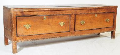 19TH CENTURY VICTORIAN OAK LOW CHEST