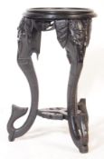 CHINESE ANGLO COLONIAL EBONISED JARDINIERE PLANT STAND