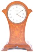 EDWARDIAN MAPPIN & WEBB INLAID MAHOGANY MANTEL CLOCK