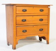 EDWARDIAN WALNUT ARTS & CRAFTS CHEST OF DRAWERS