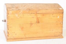 19TH CENTURY VICTORIAN PINE DOME TOP CHEST