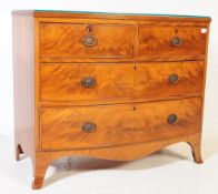 19TH CENTURY GEORGE III MAHOGANY BOW FRONT CHEST OF DRAWERS