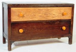 EARLY 20TH CENTURY OAK END OF BED CHEST OF DRAWERS