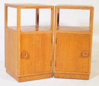 PAIR OF RETRO VINTAGE PLYWOOD BEDSIDE CABINETS