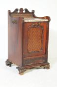 19TH CENTURY CHINESE CHIPPENDALE MAHOGANY COAL SCUTTLE