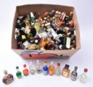 LARGE COLLECTION OF VINTAGE MINIATURE LIQUORS BOTTLES