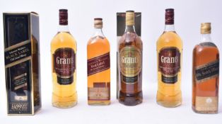 SIX BOTTLE OF GRANT'S & JOHNNIE WALKER BLENDED SCOTCH WHISKY