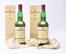 THE GLENLIVET SINGLE MALT SCOTCH WHISKY 12 YEARS OLD BOTTLES (2)
