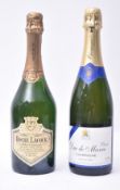 TWO FRENCH ROCHE LACOUR 1989 & DUC DE MARRE WINE BOTTLES