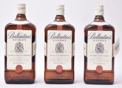THREE SCOTTISH BALLANTINE'S FINEST SCOTCH WHISKY BOTTLES