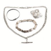 COLLECTION OF ANTIQUE & LATER SILVER JEWELLERY