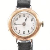 VINTAGE HALLMARKED 9CT GOLD CASED VERTEX WRISTWATCH