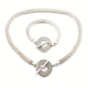 STERLING SILVER NECKACE & BRACELET SUITE