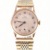 VINTAGE HALLMARKED 9CT GOLD CASED RECORD WRISTWATCH