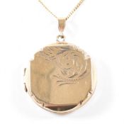 HALLMARKED 9CT GOLD LOCKET PENDANT NECKLACE