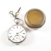 VICTORIAN HALLMARKED SILVER CASED POCKET WATCH