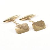 ANTIQUE HALLMARKED 9CT GOLD CUFFLINKS