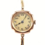 ANTIQUE 18CT GOLD WRISTWATCH